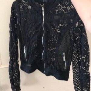 Black Lace Jacket fits like Small